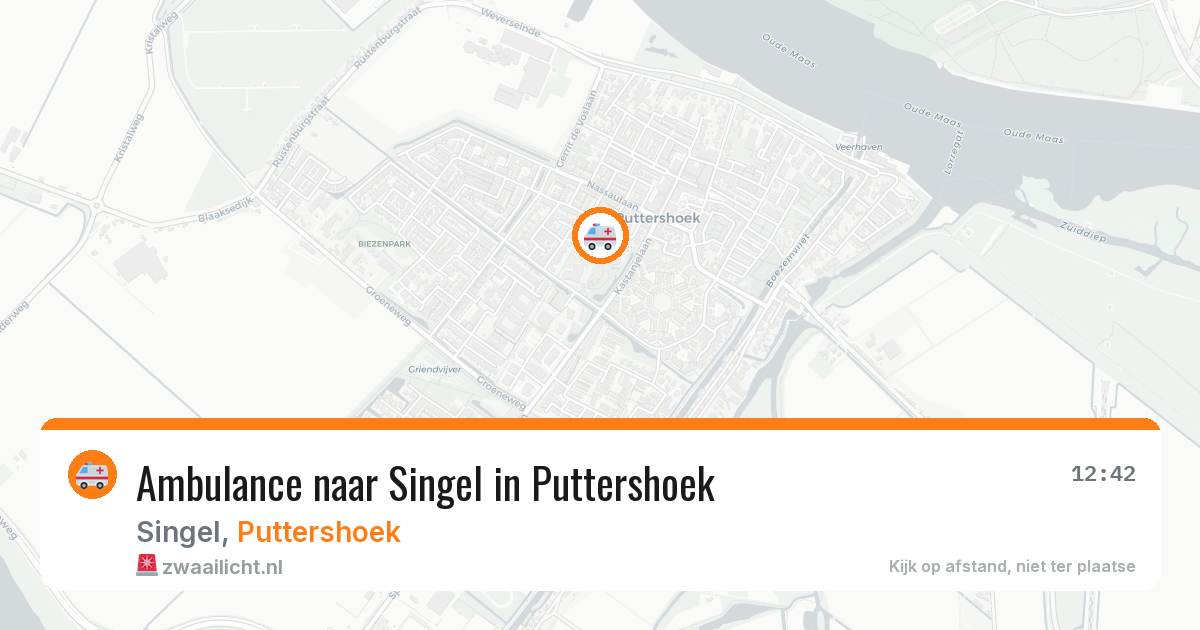 Ambulance naar Singel in Puttershoek — 18 mei 2026