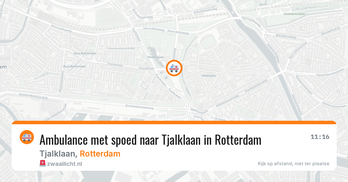 Ambulance met spoed naar Tjalklaan in Rotterdam — 27 apr 2026