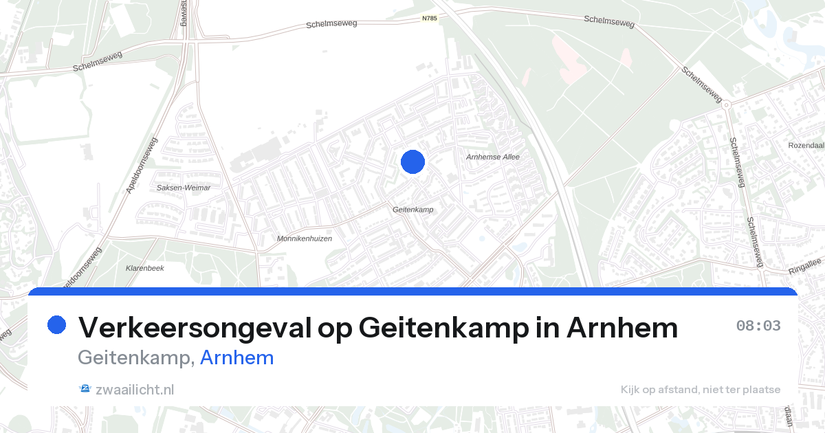 Verkeersongeval op Geitenkamp in Arnhem — 28 aug 2026