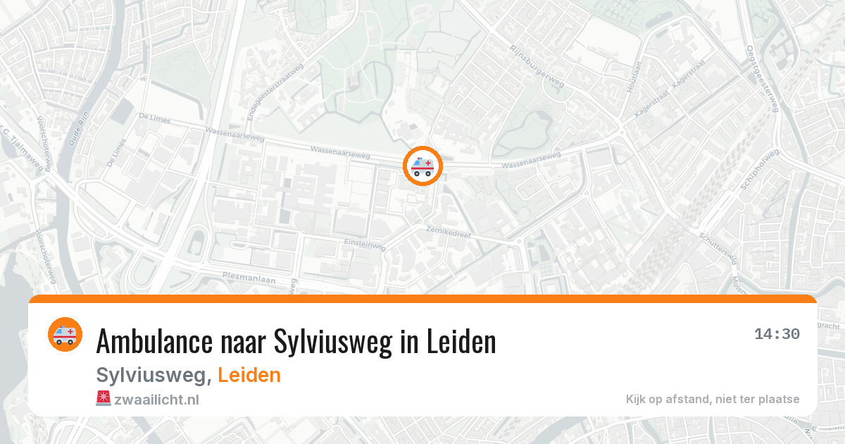 Ambulance naar Sylviusweg in Leiden — 2 jun 2026