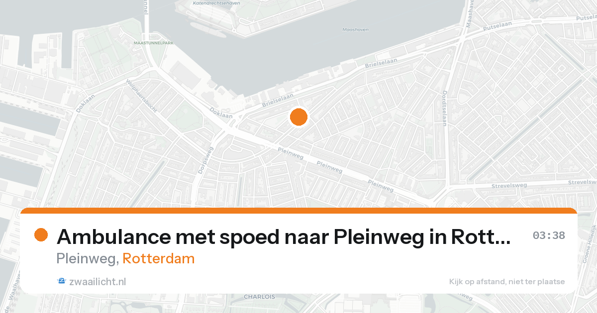 Ambulance met spoed naar Pleinweg in Rotterdam — 13 jul 2026