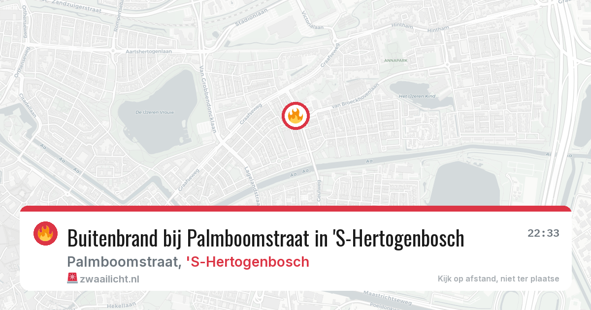 Buitenbrand bij Palmboomstraat in 'S-Hertogenbosch — 29 mrt 2026
