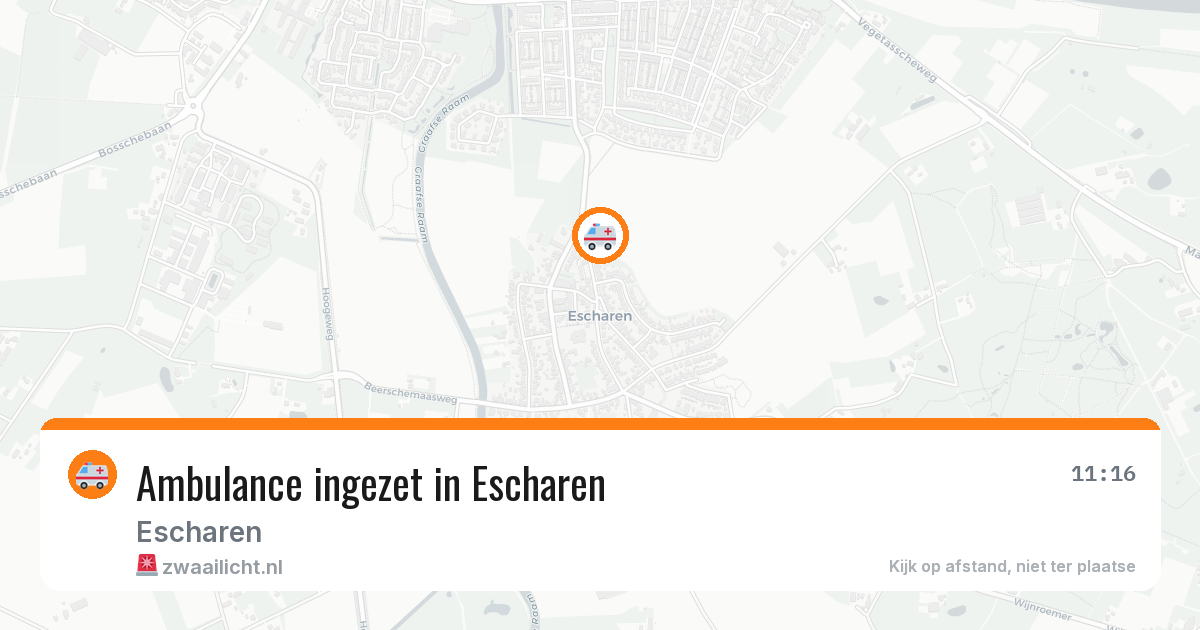 Ambulance ingezet in Escharen — 3 feb 2026 | 🚨 Zwaailicht.nl