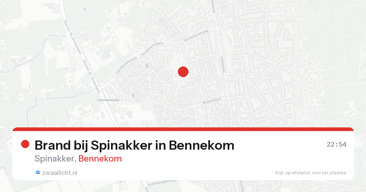 Brand bij Spinakker in Bennekom — 23 aug 2026