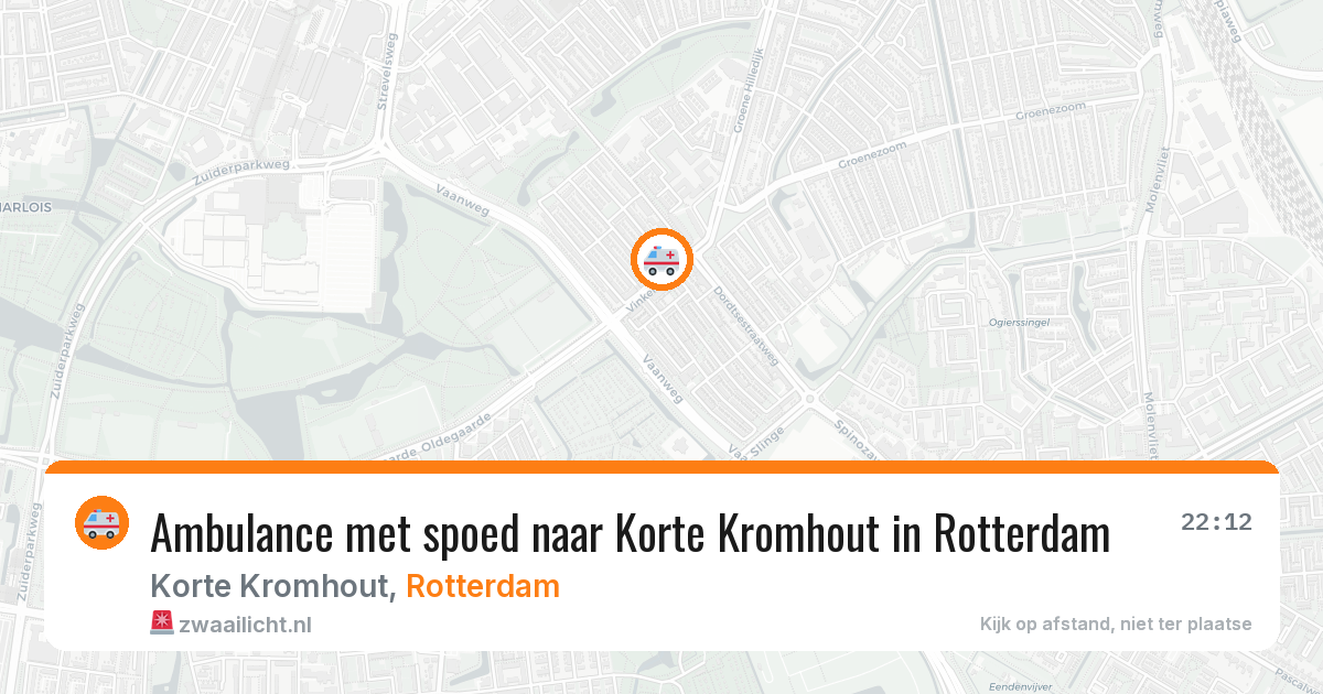 Ambulance met spoed naar Korte Kromhout in Rotterdam — 10 jun 2026