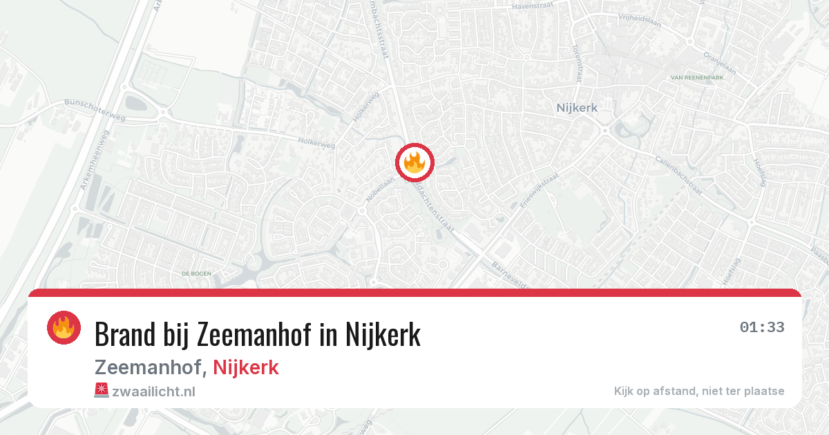 Brand bij Zeemanhof in Nijkerk — 19 jun 2026