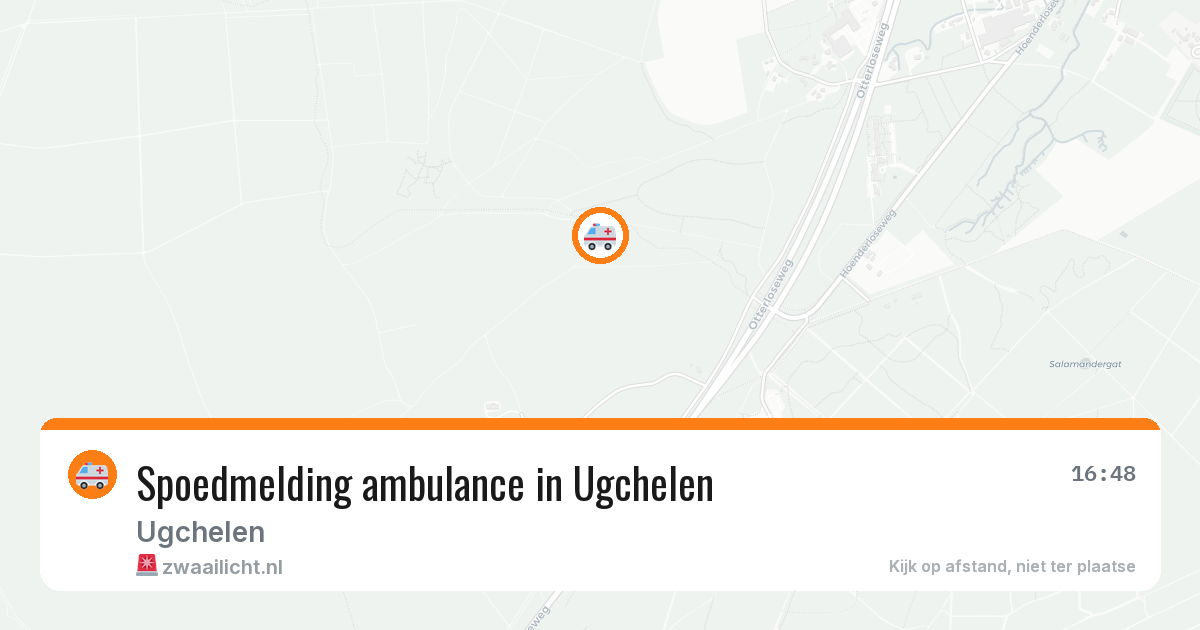 Spoedmelding ambulance in Ugchelen — 12 aug 2026
