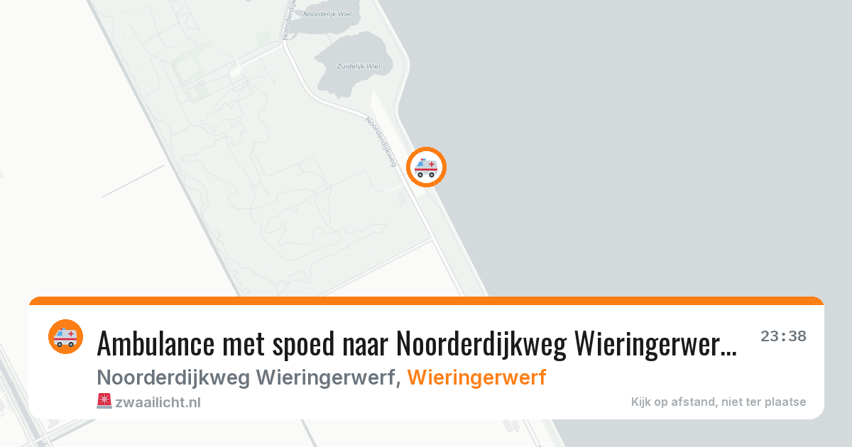 Ambulance met spoed naar Noorderdijkweg Wieringerwerf in Wieringerwerf — 12 aug 2026