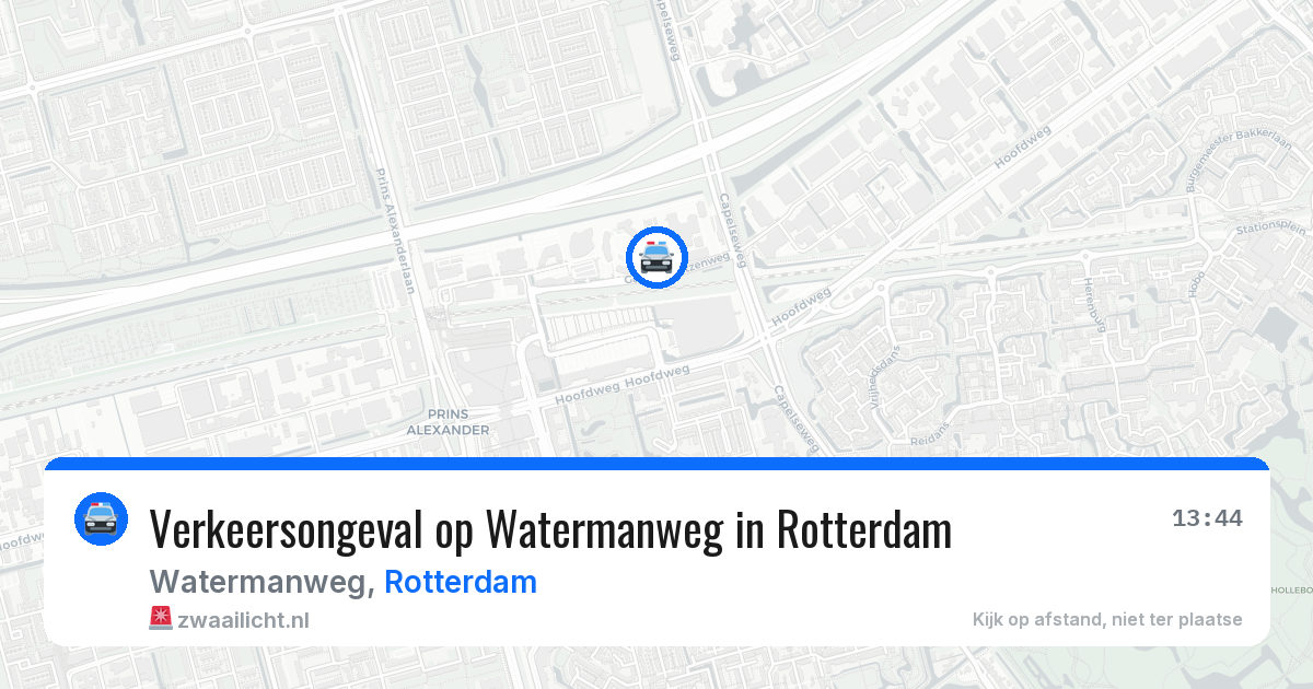 Verkeersongeval op Watermanweg in Rotterdam — 23 jun 2026