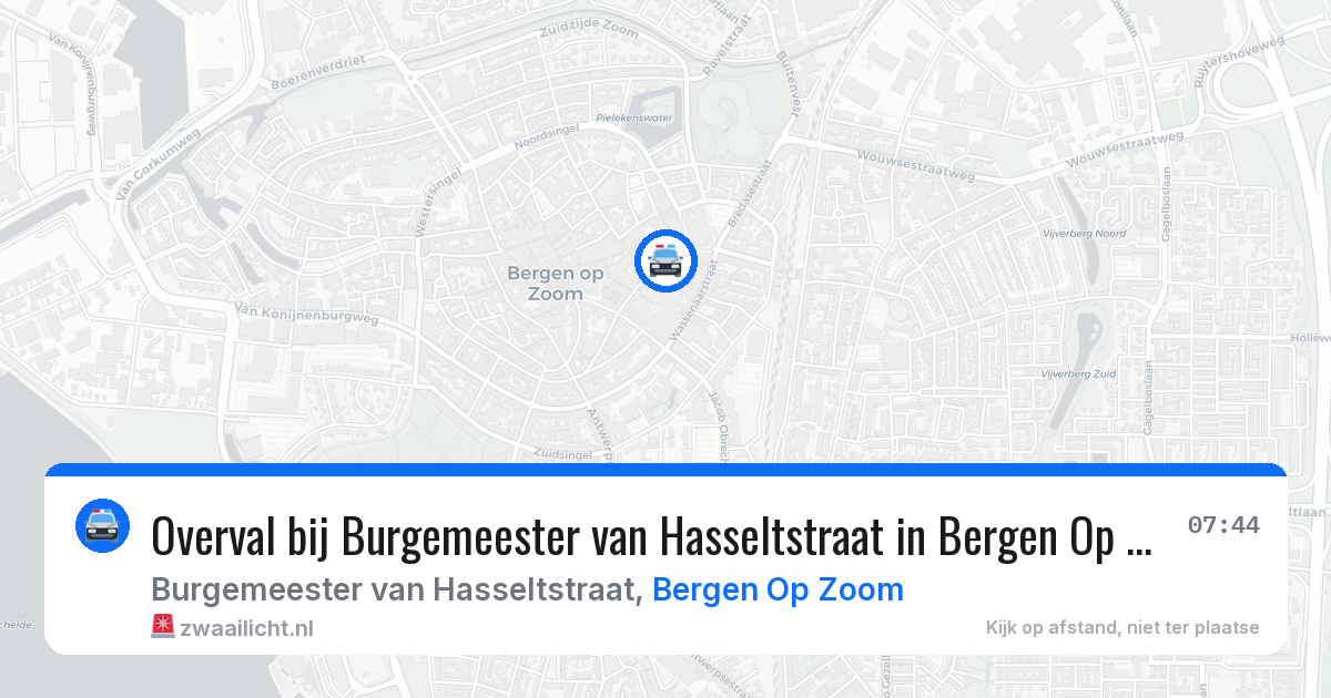 Overval bij Burgemeester van Hasseltstraat in Bergen Op Zoom — 8 apr 2026