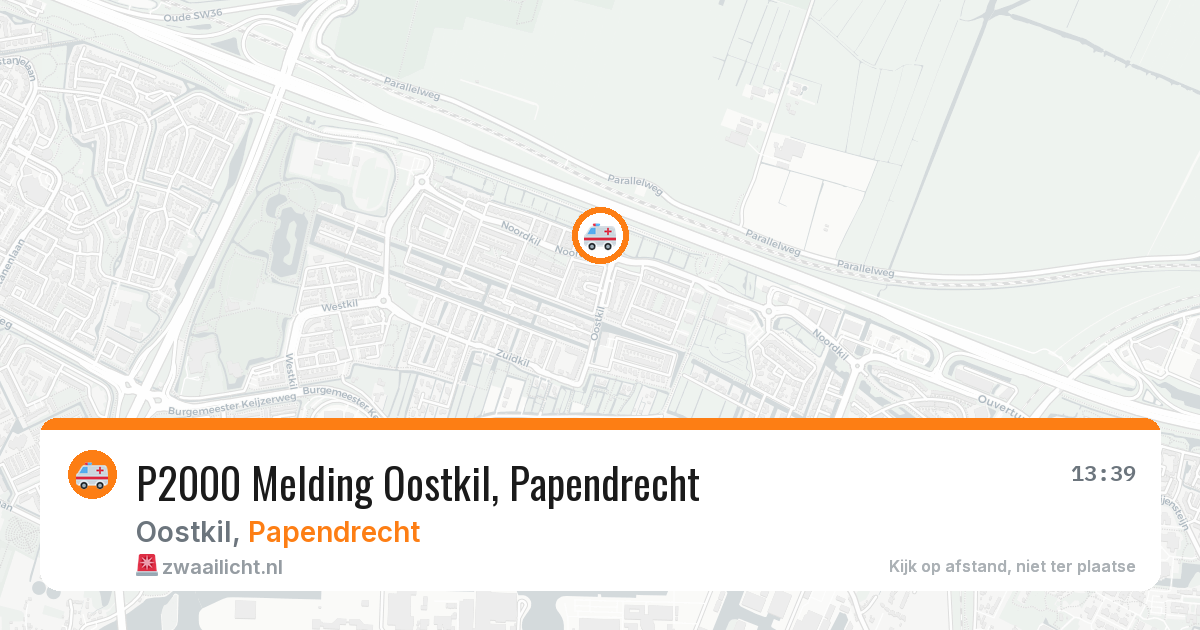 P2000 Melding Oostkil, Papendrecht — 28 feb 2026