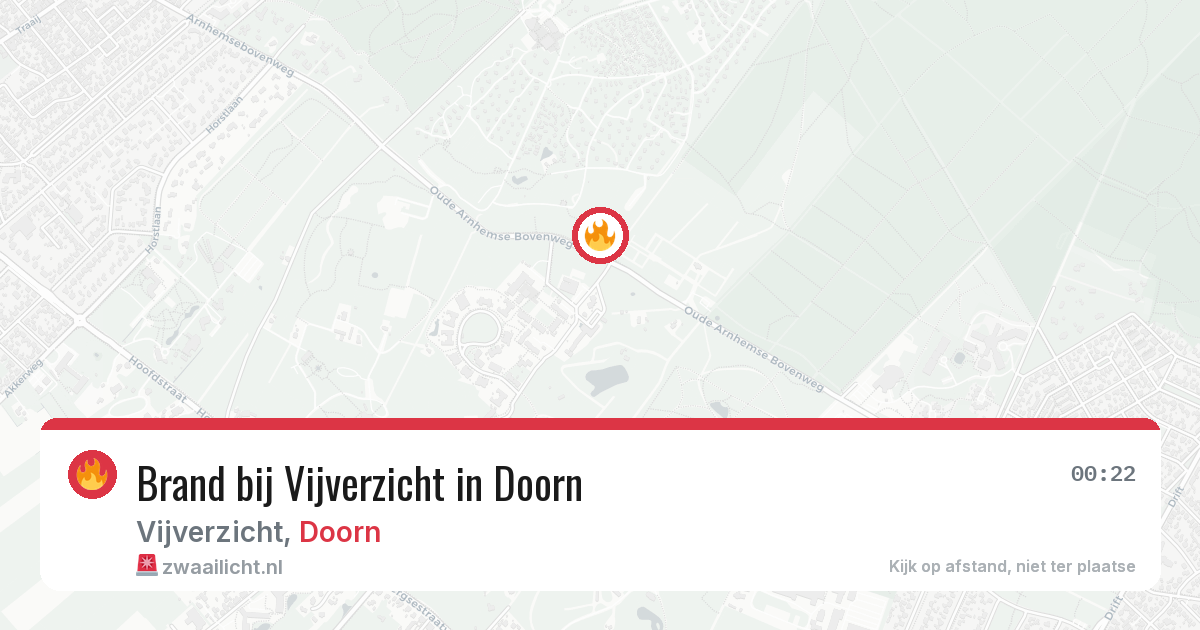 Brand bij Vijverzicht in Doorn — 4 jul 2026