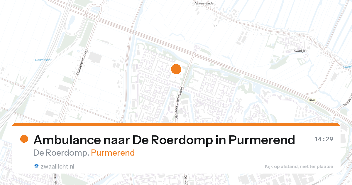 Ambulance naar De Roerdomp in Purmerend — 15 jun 2026