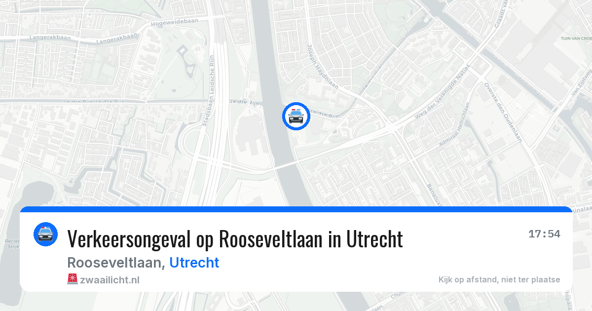 Verkeersongeval op Rooseveltlaan in Utrecht — 5 jun 2026