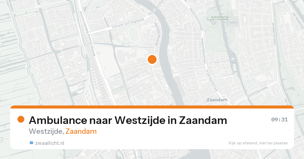 Ambulance naar Westzijde in Zaandam — 26 mei 2026