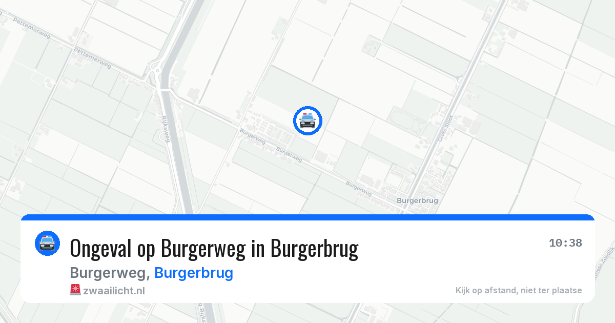Ongeval op Burgerweg in Burgerbrug — 14 aug 2026