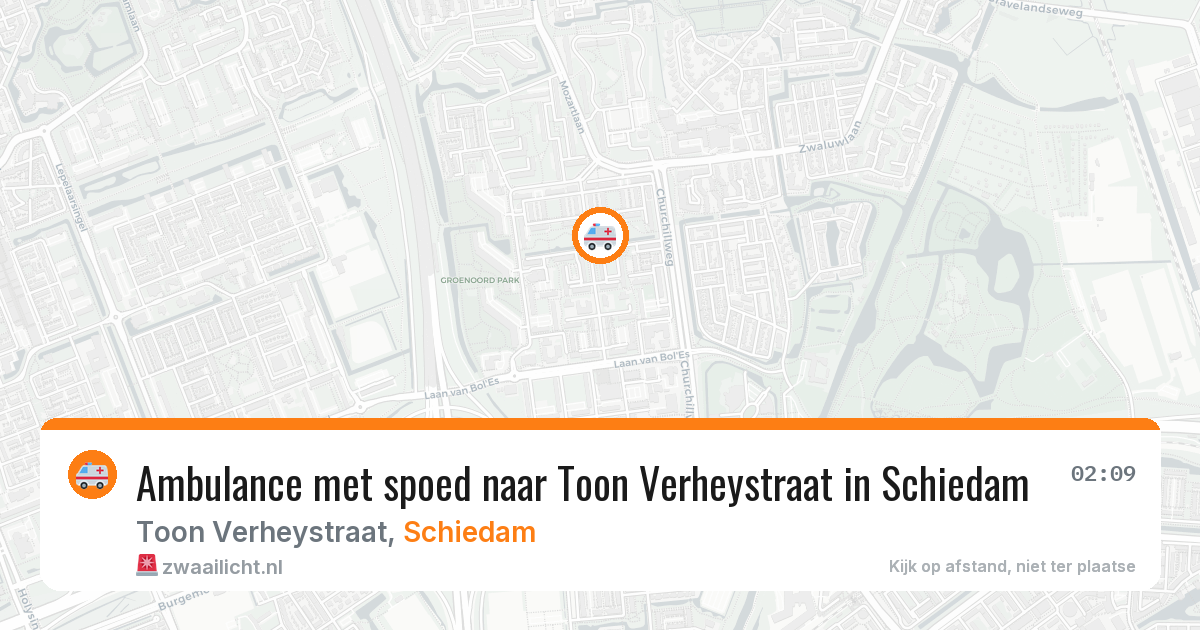 Ambulance met spoed naar Toon Verheystraat in Schiedam — 31 mei 2026
