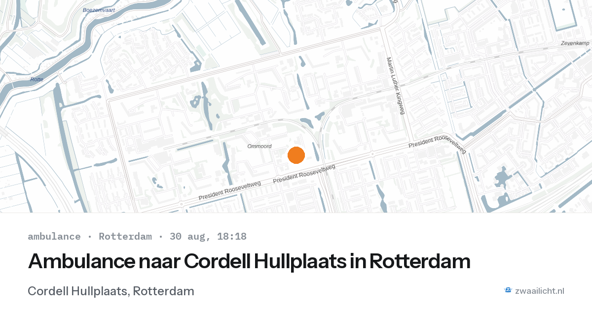 Ambulance naar Cordell Hullplaats in Rotterdam — 30 aug 2026
