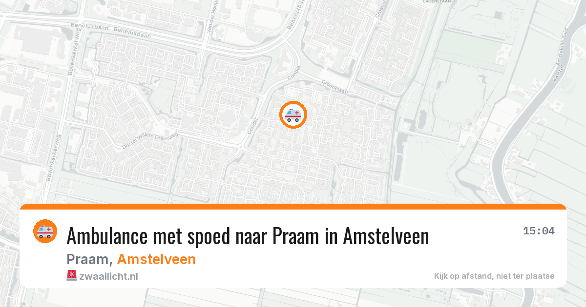 Ambulance met spoed naar Praam in Amstelveen — 11 jun 2026