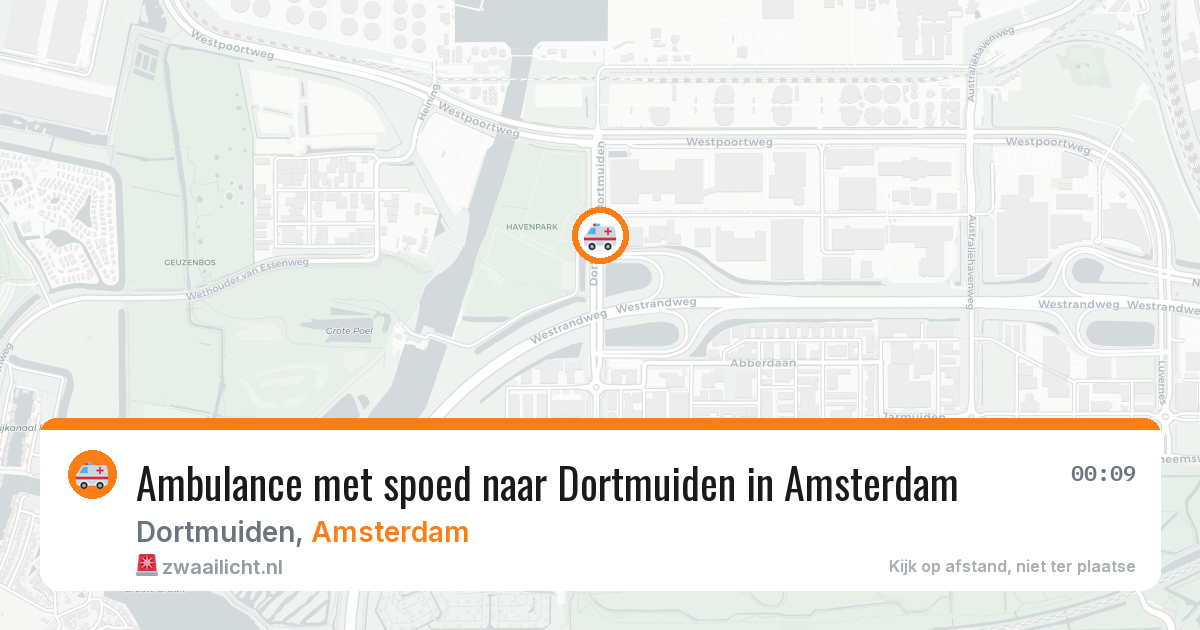 Ambulance met spoed naar Dortmuiden in Amsterdam — 4 jul 2026