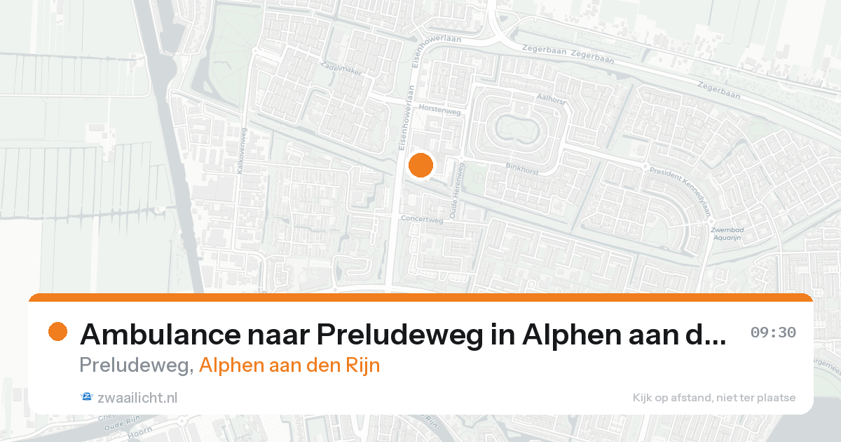 Ambulance naar Preludeweg in Alphen aan den Rijn — 4 jul 2026