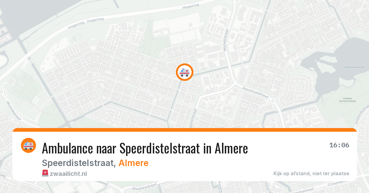 Ambulance naar Speerdistelstraat in Almere — 3 mei 2026