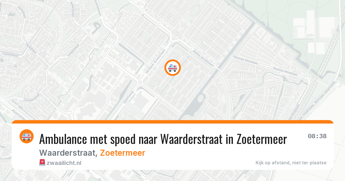 Ambulance met spoed naar Waarderstraat in Zoetermeer — 6 apr 2026