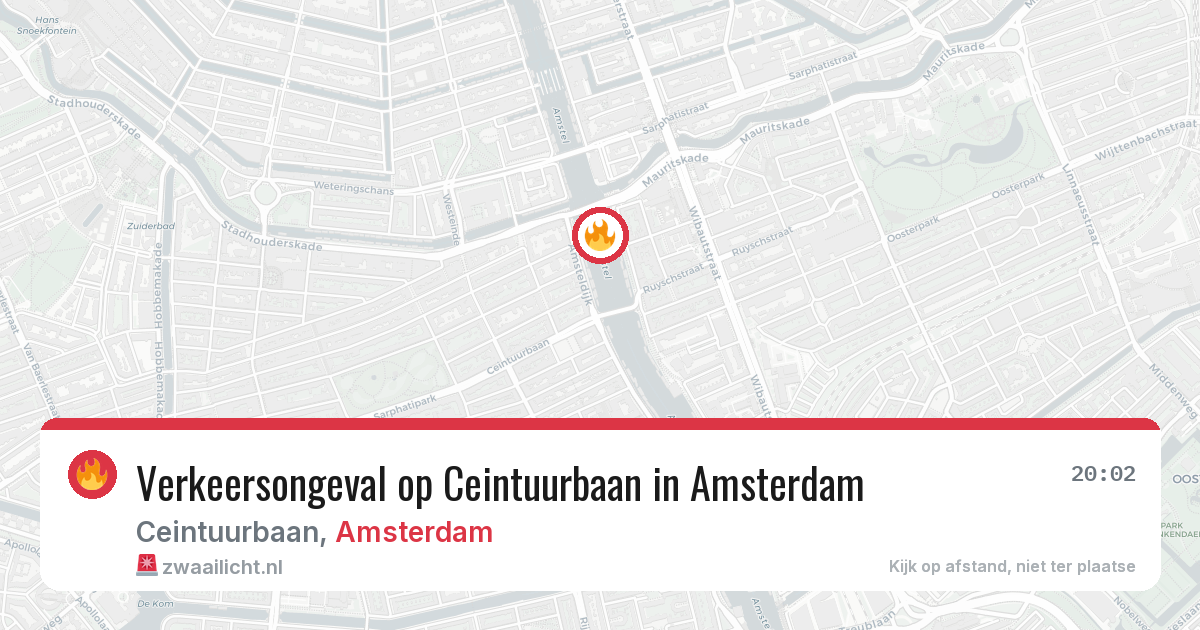 Verkeersongeval op Ceintuurbaan in Amsterdam — 7 aug 2026