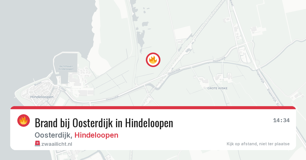 Brand bij Oosterdijk in Hindeloopen — 10 jul 2026