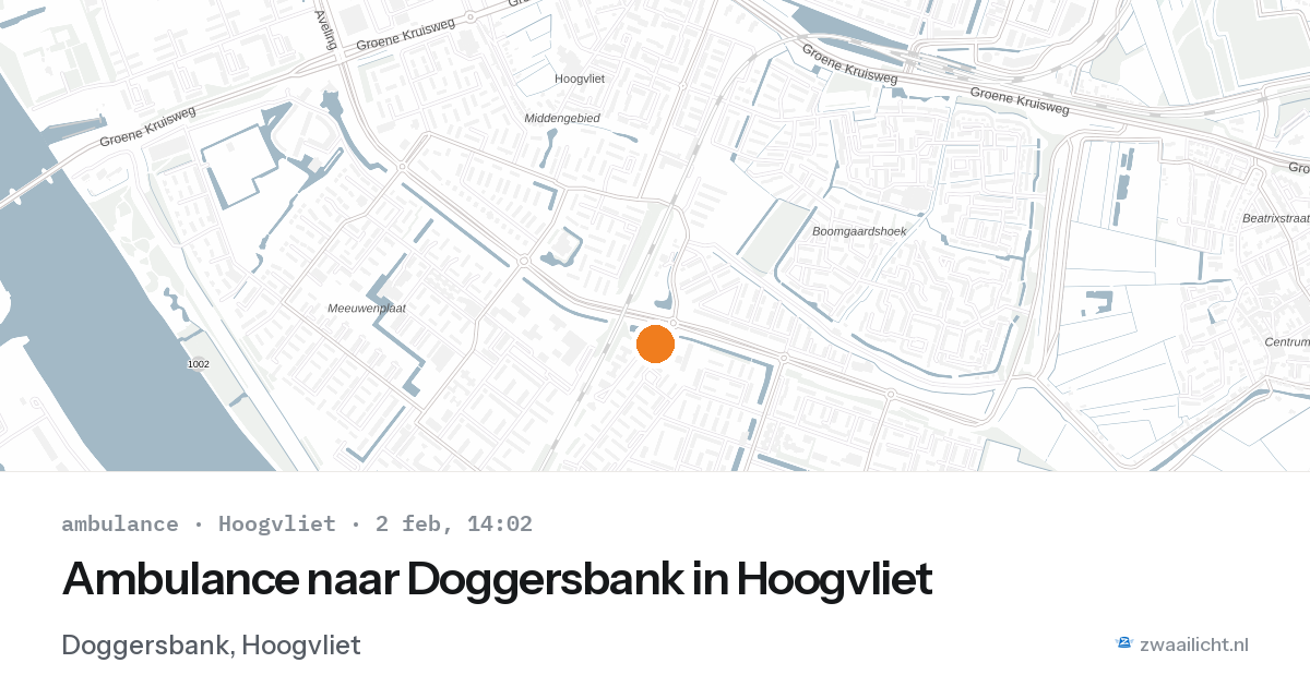 Ambulance naar Doggersbank in Hoogvliet — 2 feb 2026