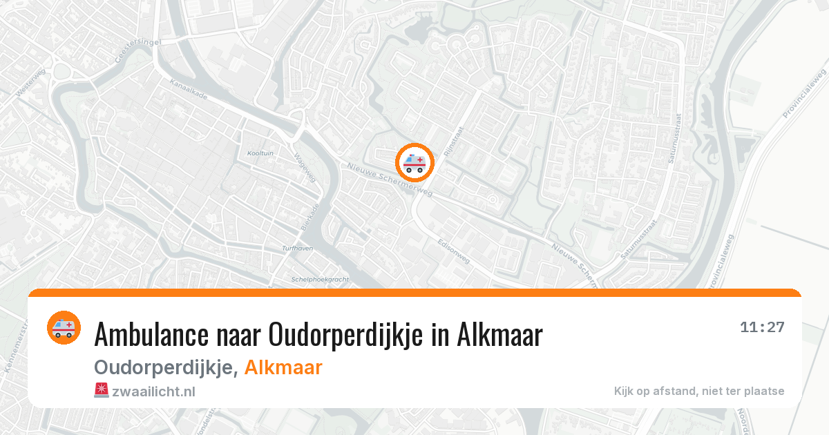 Ambulance naar Oudorperdijkje in Alkmaar — 20 mrt 2026