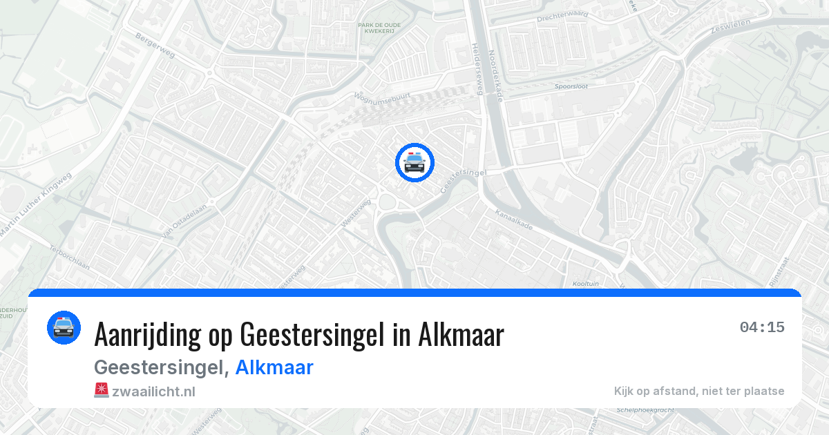 Aanrijding op Geestersingel in Alkmaar — 27 apr 2026