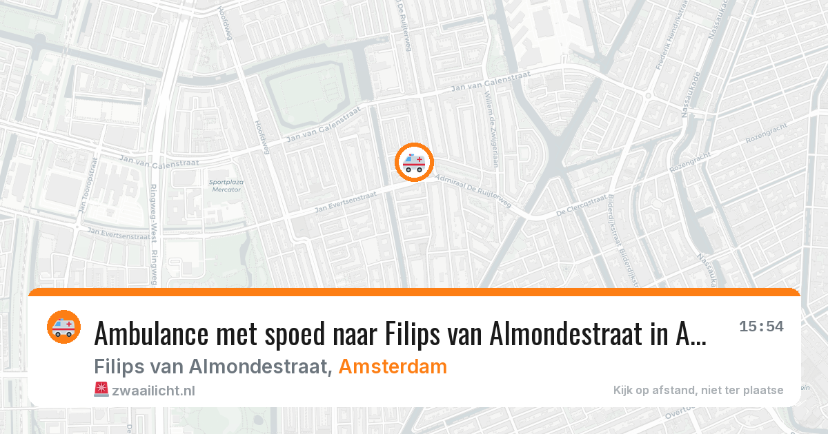 Ambulance met spoed naar Filips van Almondestraat in Amsterdam — 23 apr 2026