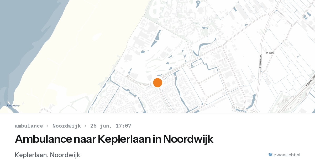 Ambulance naar Keplerlaan in Noordwijk — 15 feb 2026