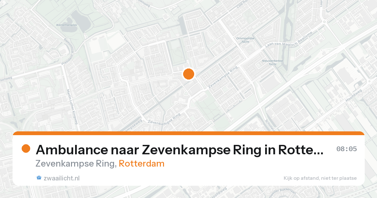 Ambulance naar Zevenkampse Ring in Rotterdam — 23 aug 2026