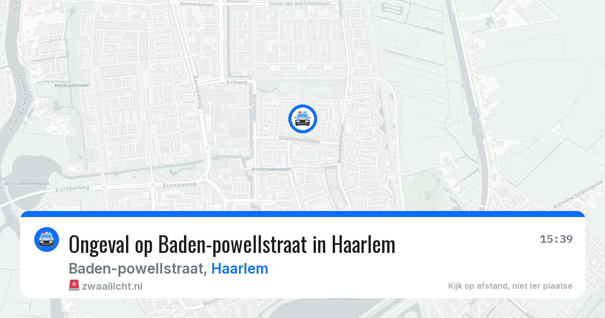 Ongeval op Baden-powellstraat in Haarlem — 17 mrt 2026