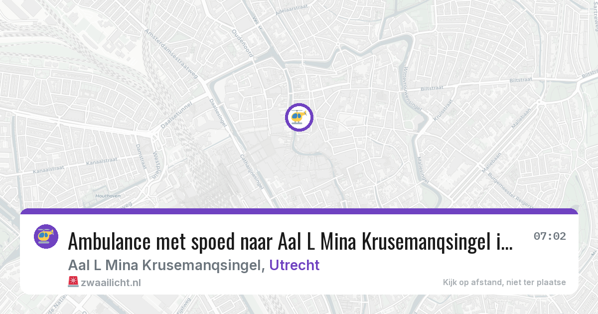 Ambulance met spoed naar Aal L Mina Krusemanqsingel in Utrecht — 22 jun 2026