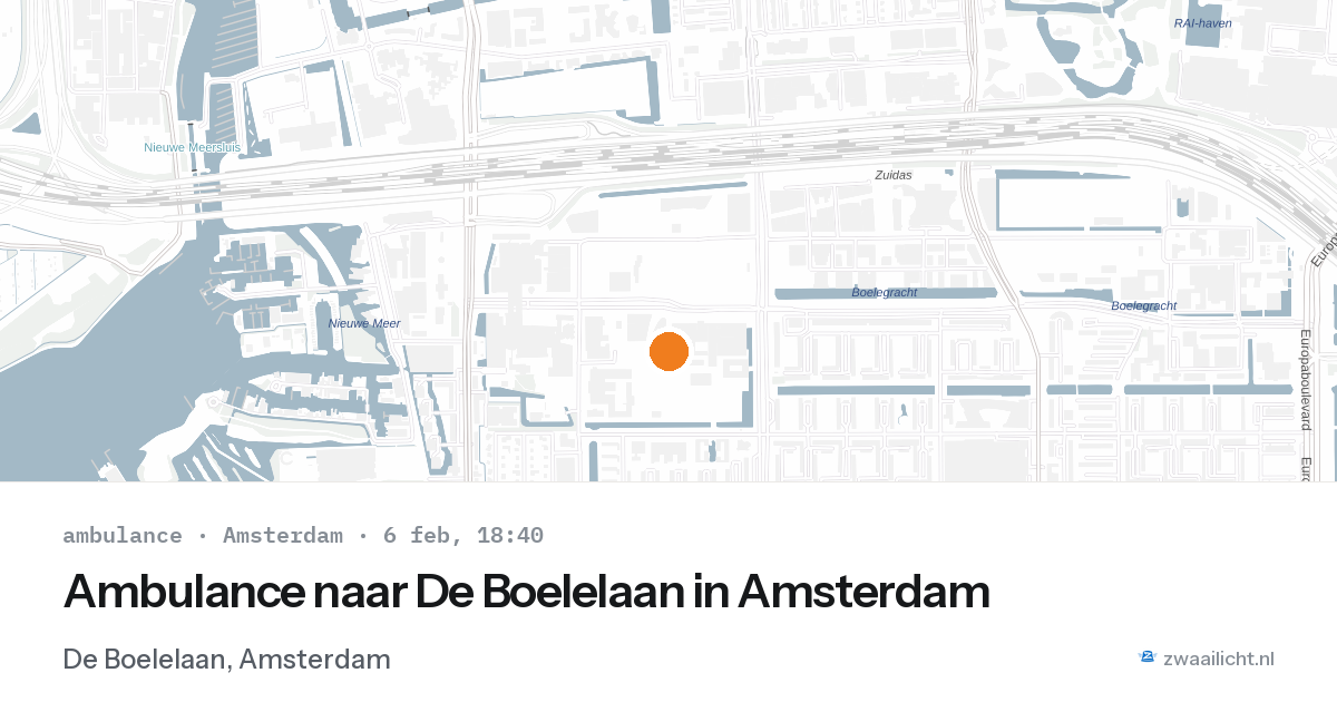 Ambulance naar De Boelelaan in Amsterdam — 6 feb 2026