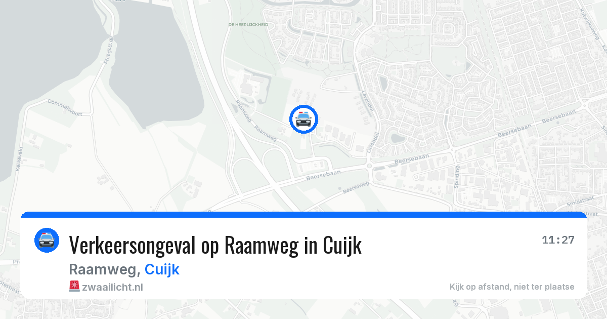 Verkeersongeval op Raamweg in Cuijk — 23 feb 2026