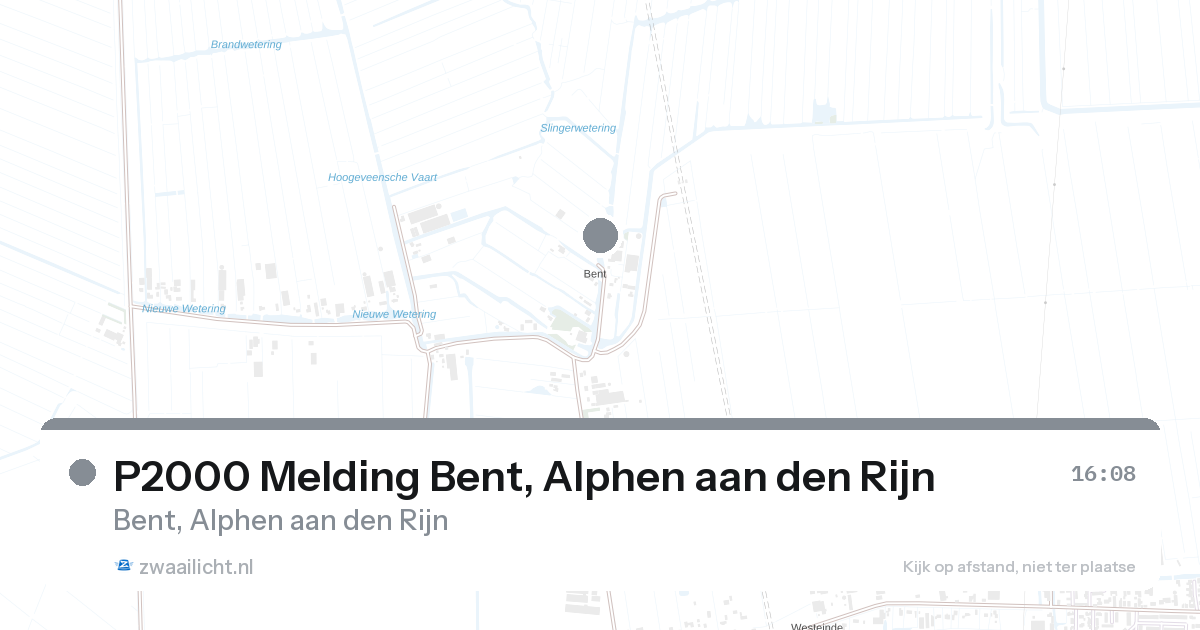 P2000 Melding Bent, Alphen aan den Rijn — 27 aug 2026