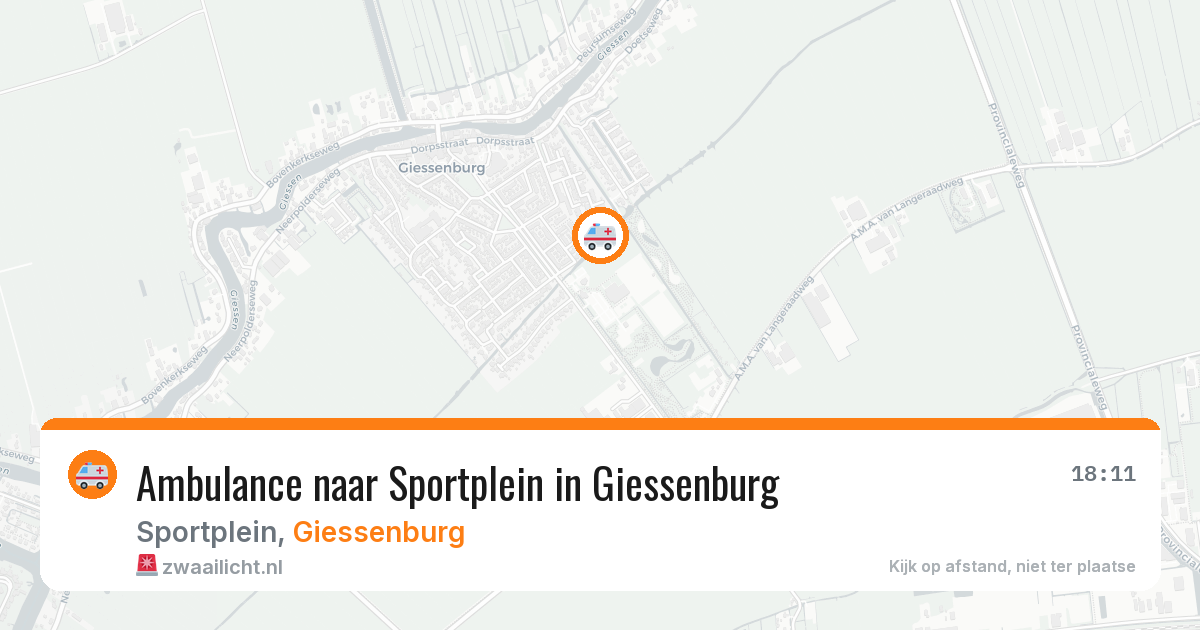 Ambulance naar Sportplein in Giessenburg — 2 aug 2026
