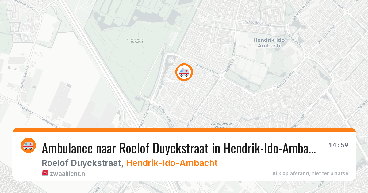 Ambulance naar Roelof Duyckstraat in Hendrik-Ido-Ambacht — 6 jul 2026