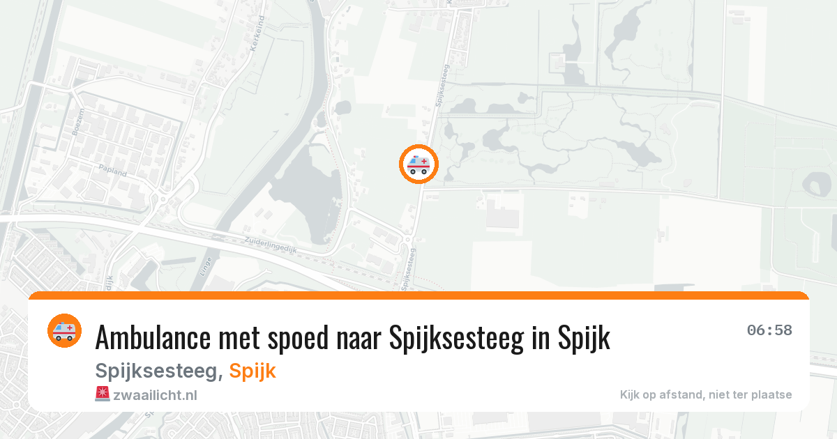 Ambulance met spoed naar Spijksesteeg in Spijk — 27 jun 2026
