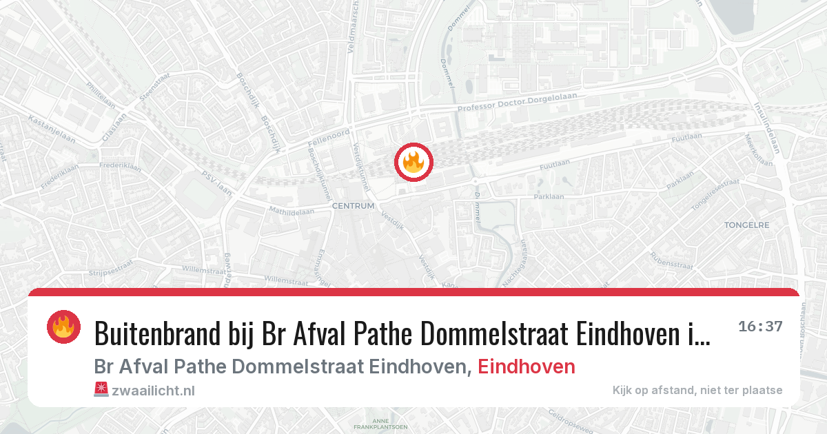 Buitenbrand bij Br Afval Pathe Dommelstraat Eindhoven in Eindhoven — 7 apr 2026
