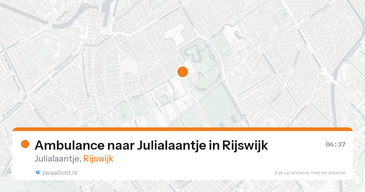 Ambulance naar Julialaantje in Rijswijk — 16 aug 2026