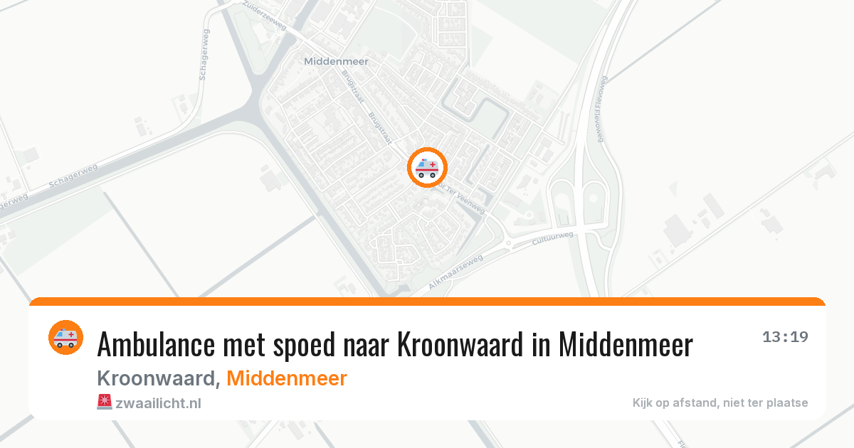 Ambulance met spoed naar Kroonwaard in Middenmeer — 27 jan 2026