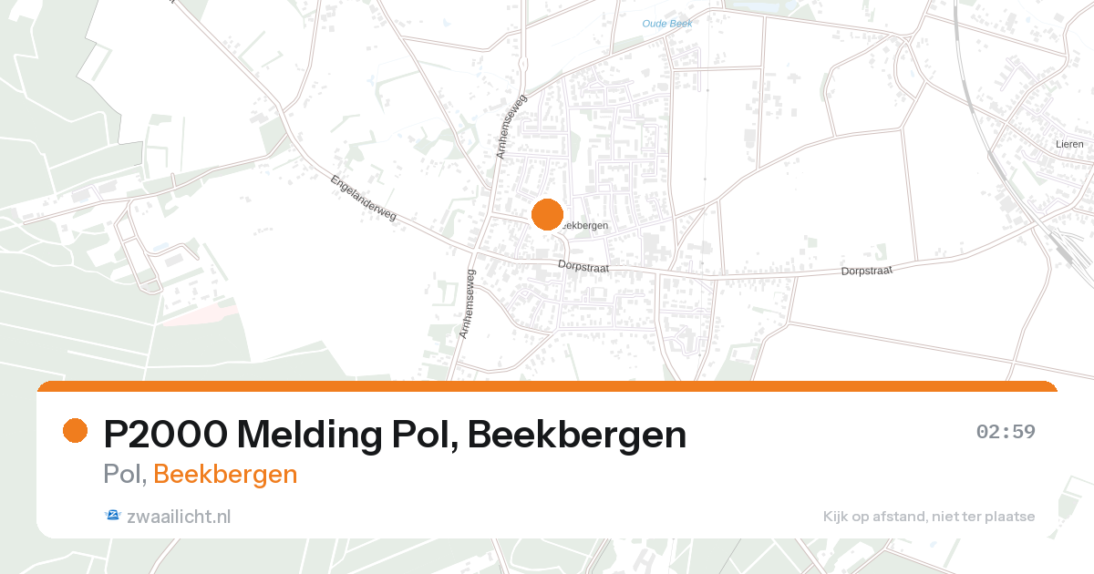 P2000 Melding Pol, Beekbergen — 1 feb 2026