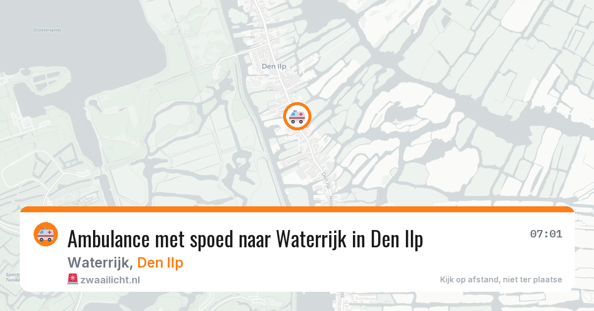 Ambulance met spoed naar Waterrijk in Den Ilp — 31 mei 2026