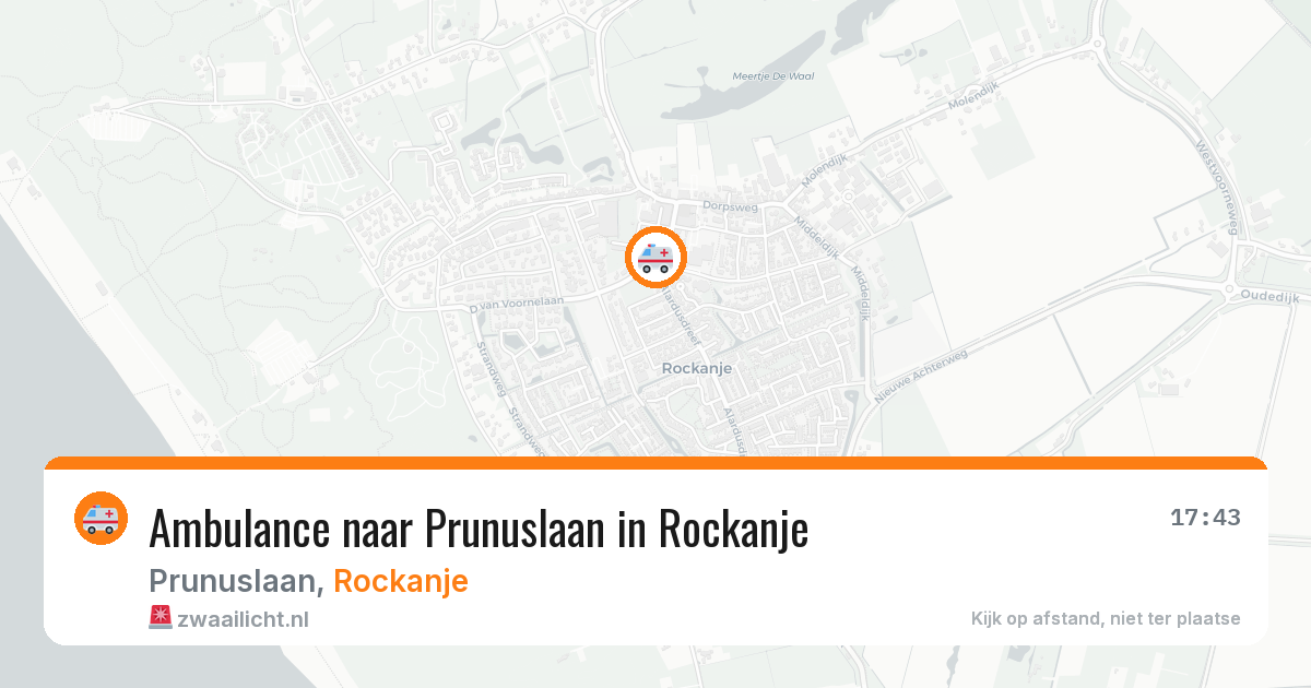 Ambulance naar Prunuslaan in Rockanje — 22 mrt 2026