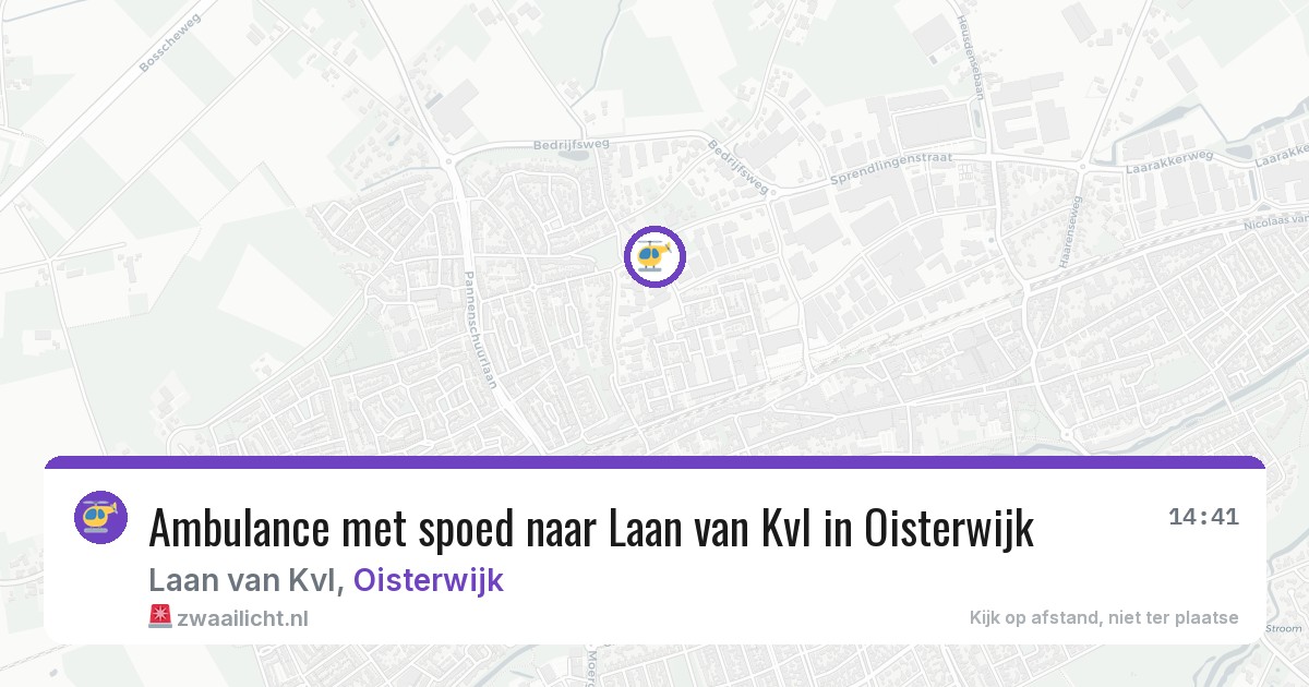 Ambulance met spoed naar Laan van Kvl in Oisterwijk — 30 jun 2026